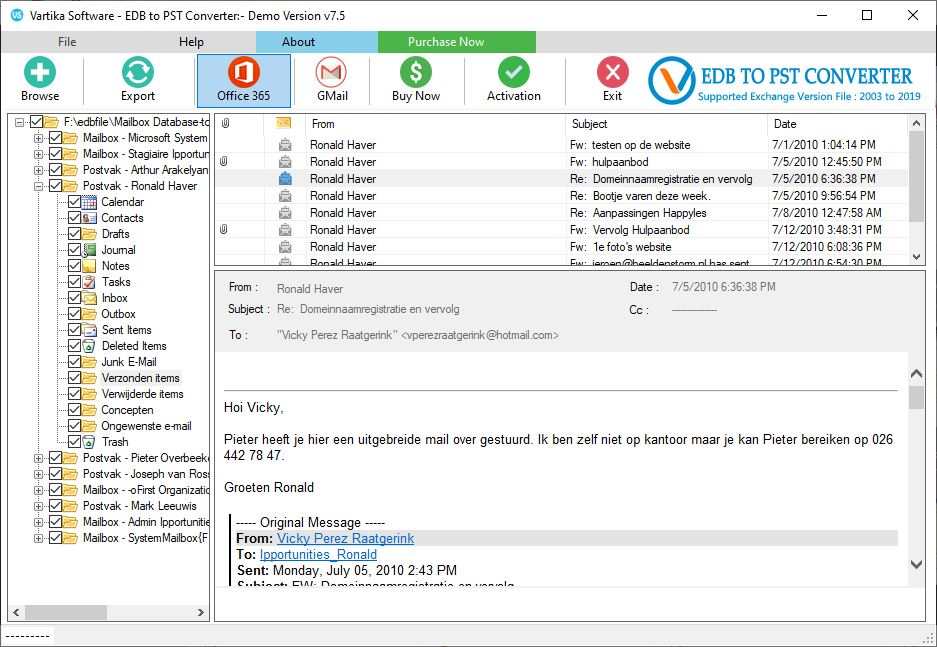 MS Exchange Repair Software to Repair Exchange Database & Export EDB to PST